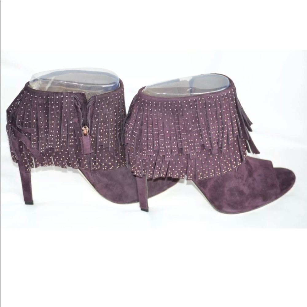 NWB Bcbg Bordeaux Kidsuede Fringe 10M Original$350